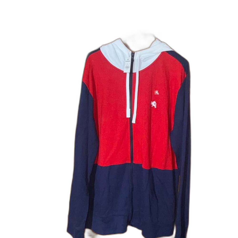 Express Men's hoodie sz XL red white and blue NWT